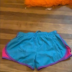 Colourful track shorts